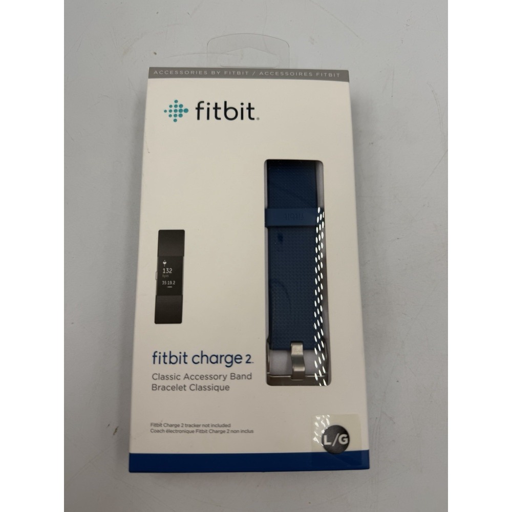 Fitbit Charge 2 Classic Accessory Band Size L Navy Blue New In Box Sealed